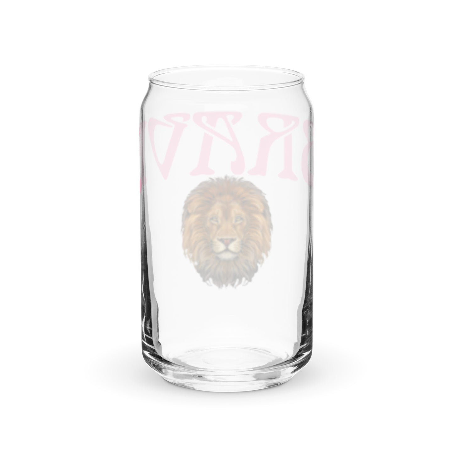 “BRAVE”Can-Shaped Glass W/Cotton Candy Font