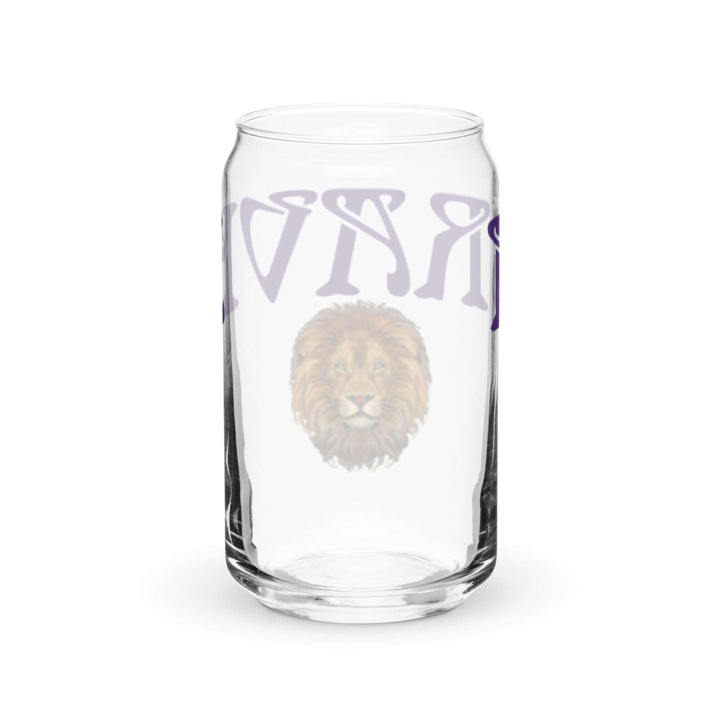 “BRAVE”Can-Shaped Glass W/Purple Font