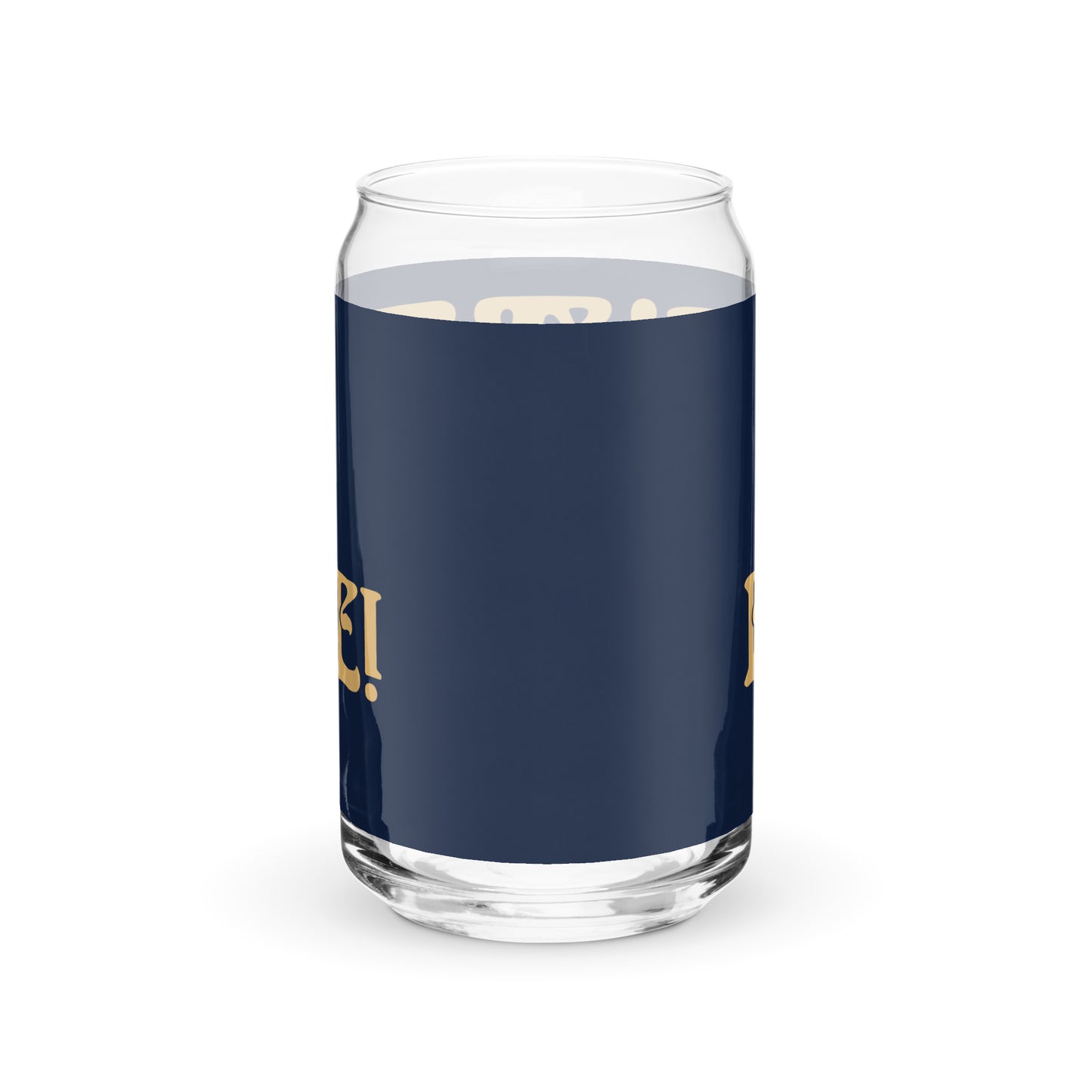 “I’AM EXQUISITE!”Navy Can-Shaped Glass W/Fawn Font