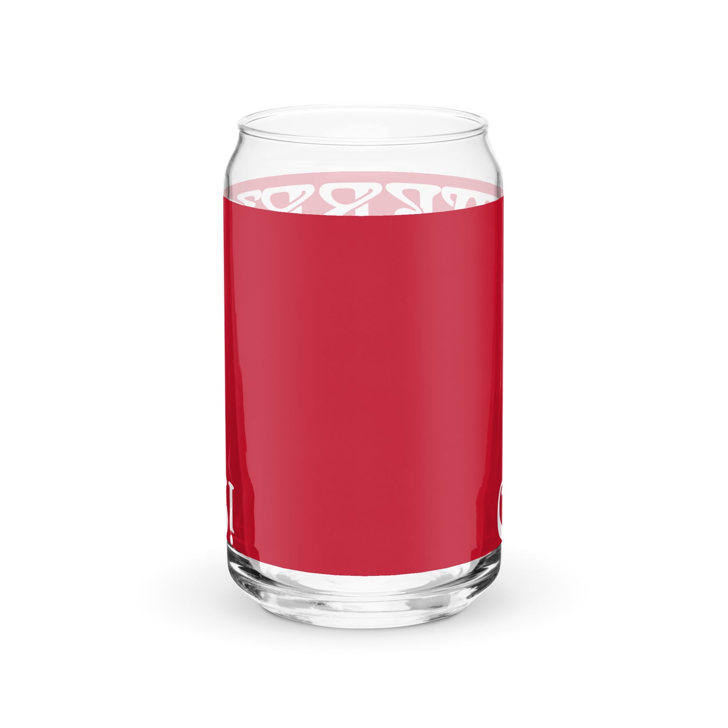 “MERRY CHRISTMAS SNOWMAN!”Red Can-Shaped Glass W/White Font