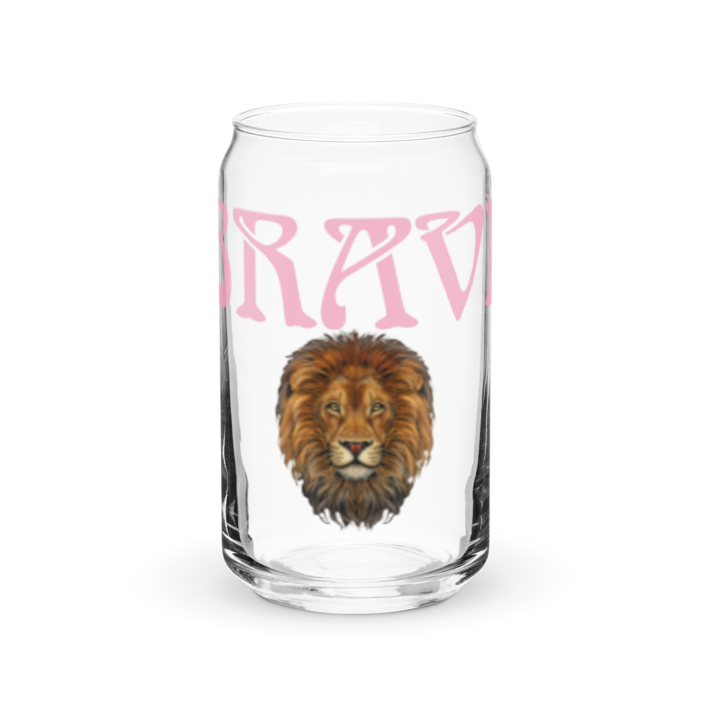“BRAVE”Can-Shaped Glass W/Cotton Candy Font