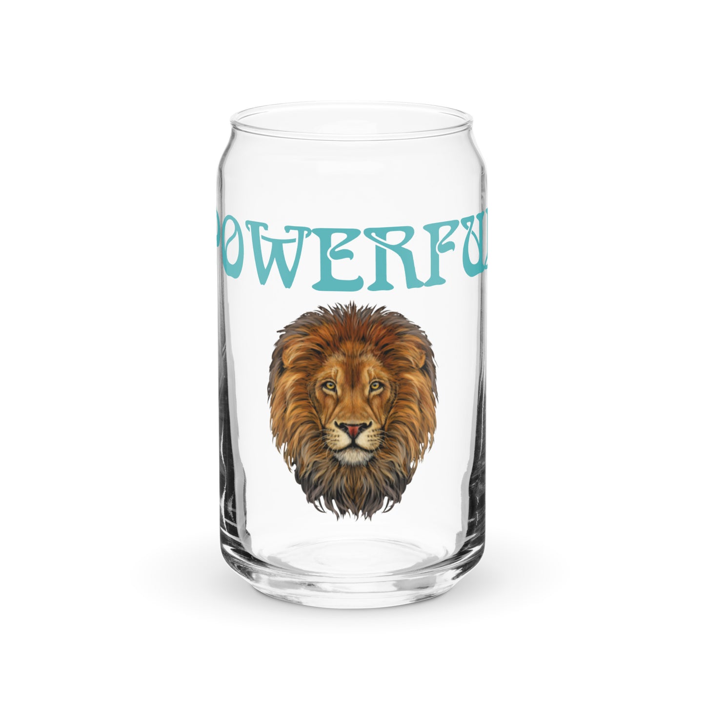 “POWERFUL”Can-Shaped Glass W/Viking Font