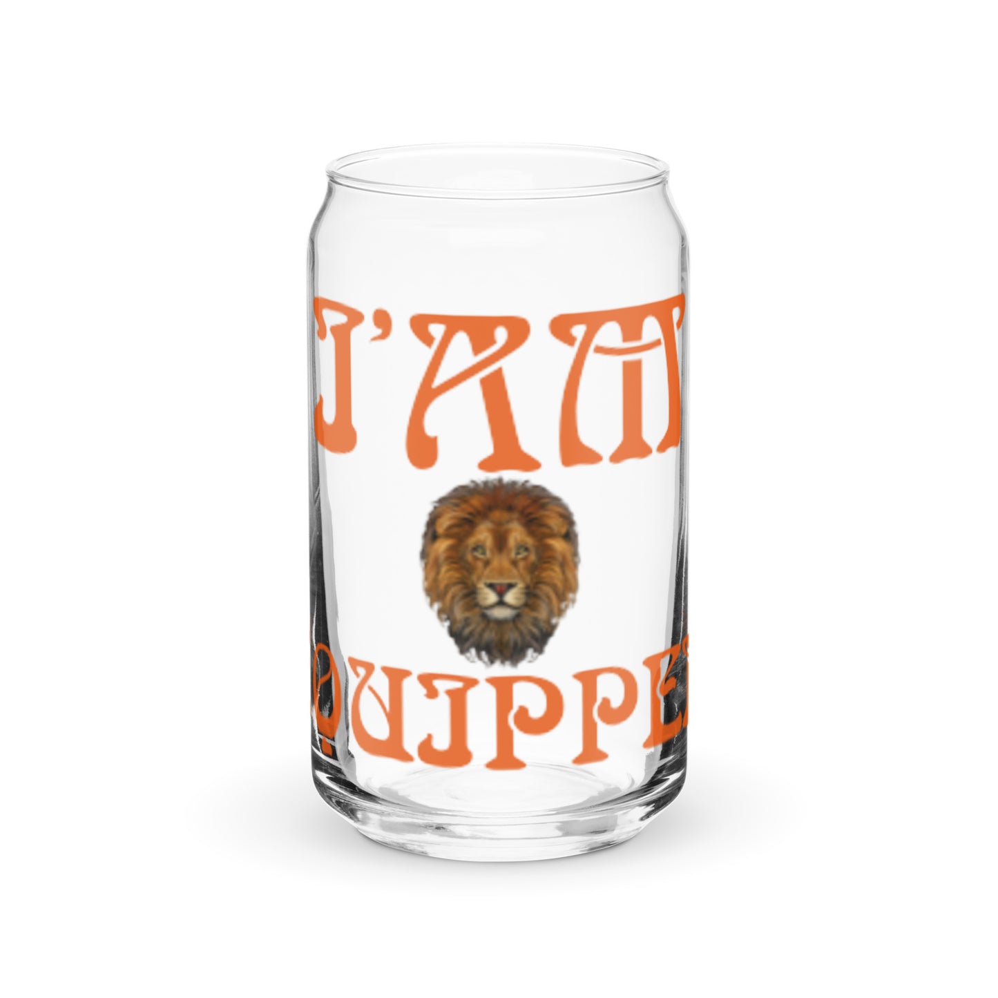 “I’AM EQUIPPED!”Can-Shaped Glass W/Orange Font