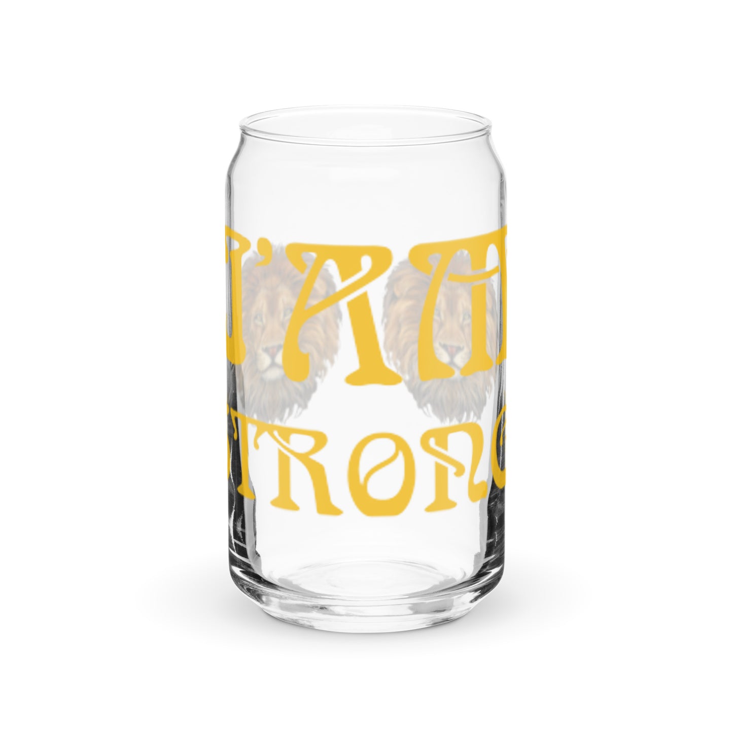 “I’AM STRONG!”Can-Shaped Glass W/Yellow Font