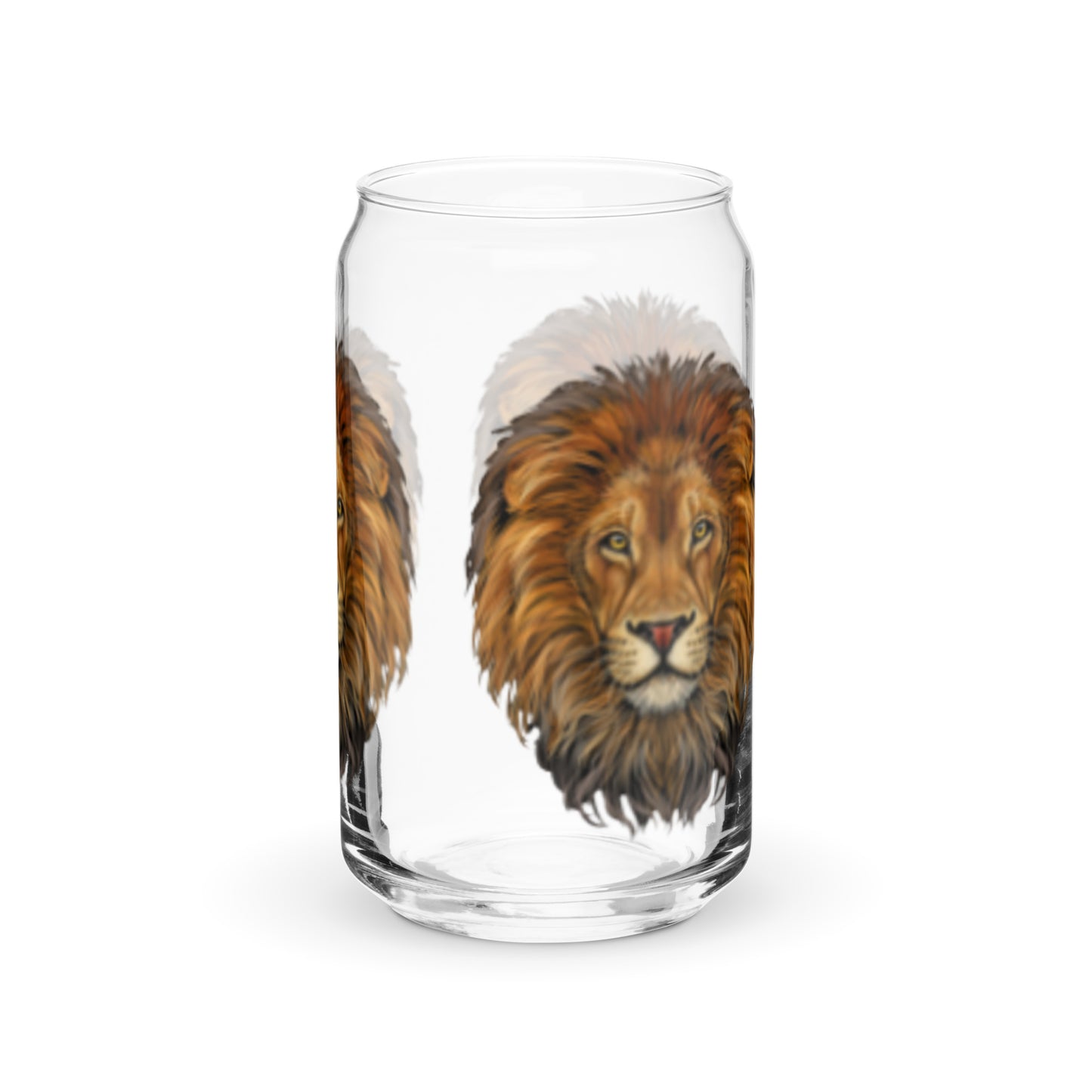 “STRONG LION”Can-Shaped Glass