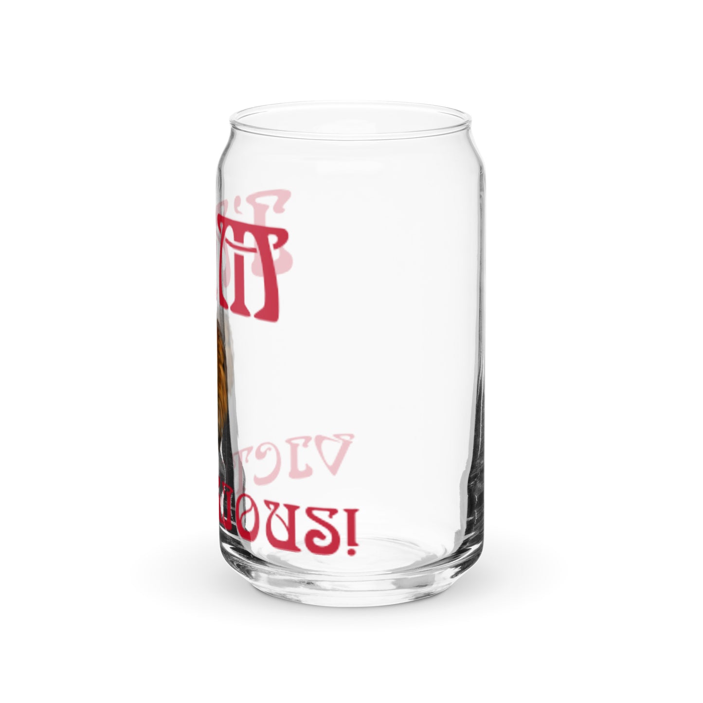 “I’AM VICTORIOUS!”Can-Shaped Glass W/Red Font