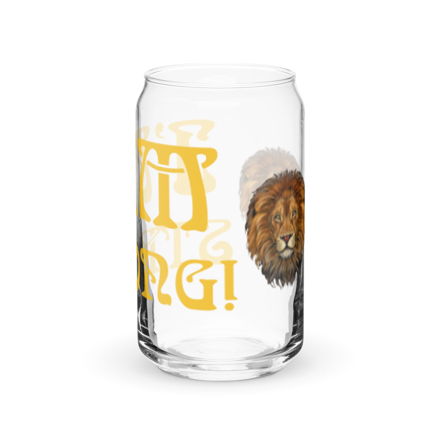 “I’AM STRONG!”Can-Shaped Glass W/Yellow Font