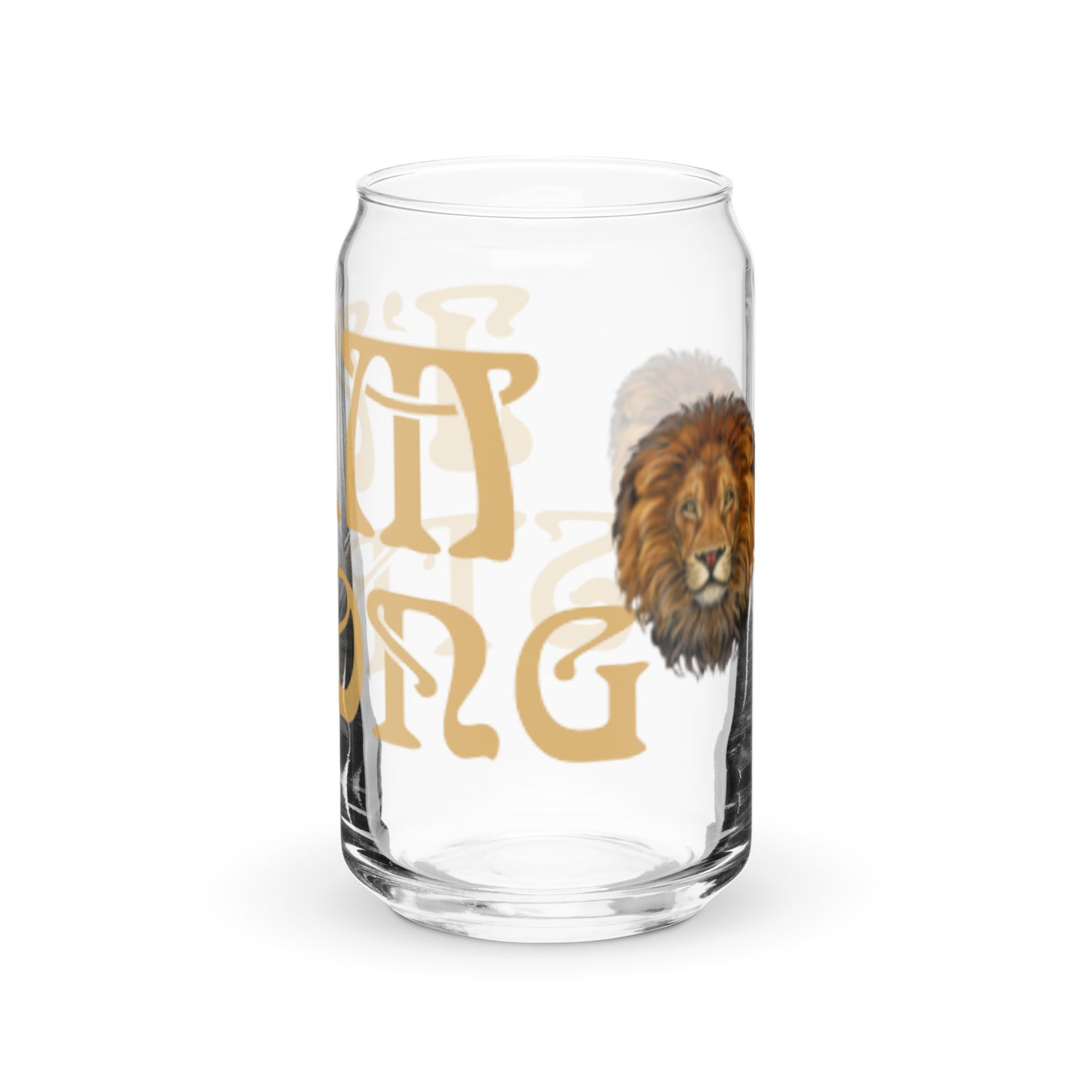 “I’AM STRONG”Can-Shaped Glass W/Fawn Font