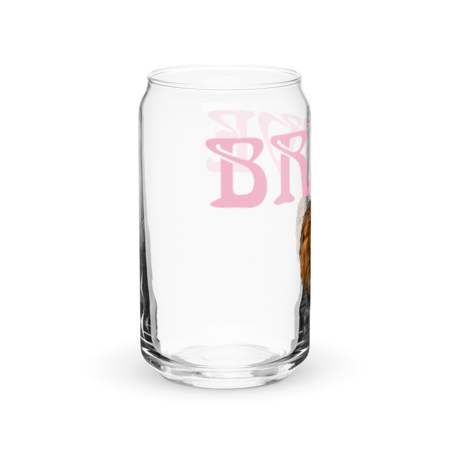 “BRAVE”Can-Shaped Glass W/Cotton Candy Font