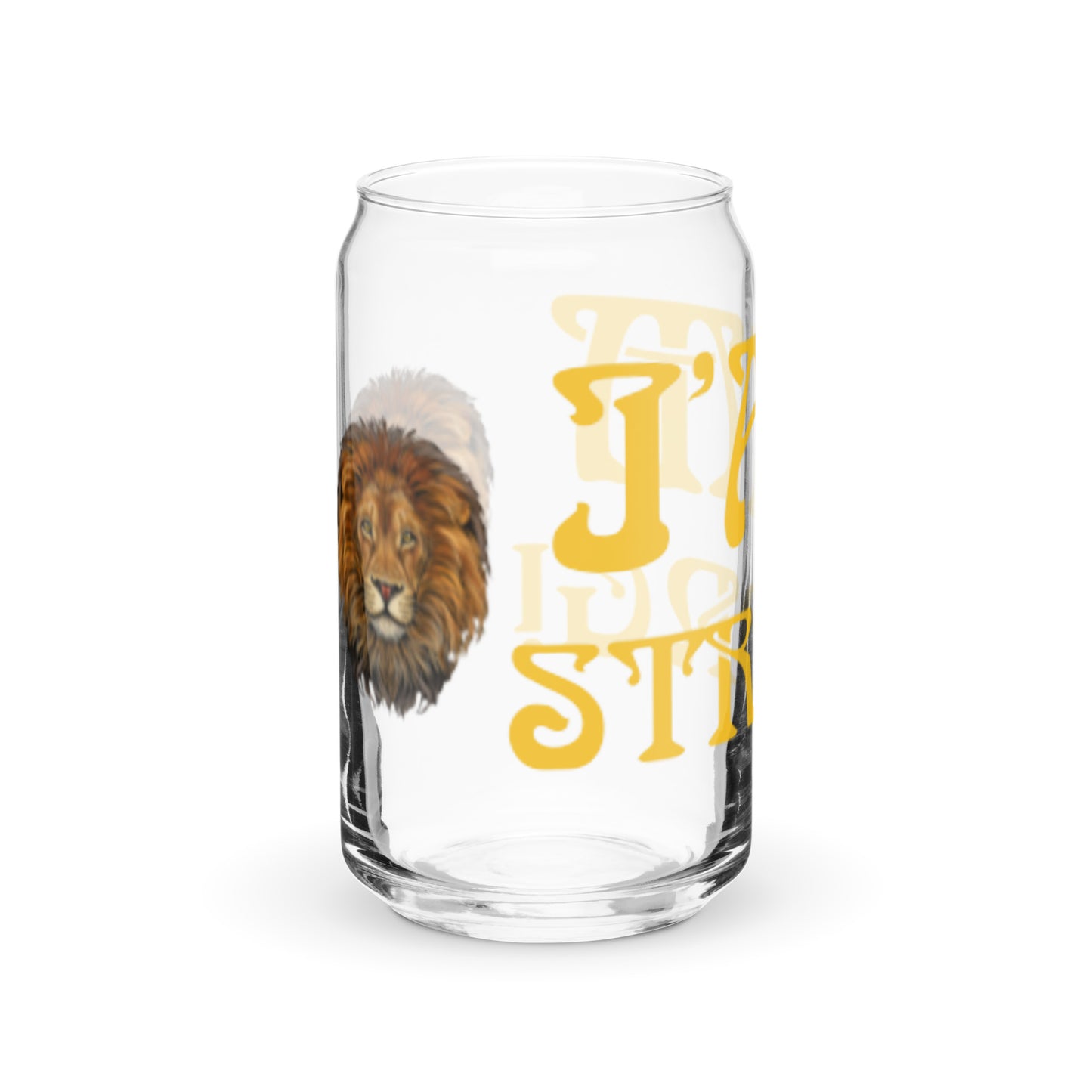 “I’AM STRONG!”Can-Shaped Glass W/Yellow Font