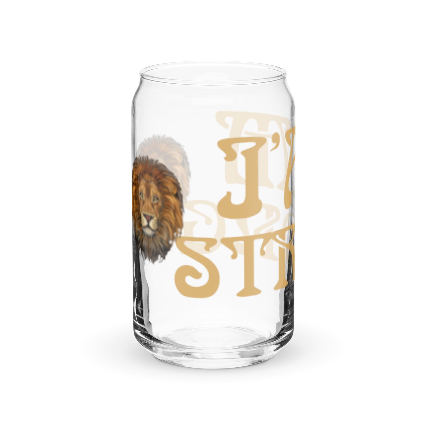 “I’AM STRONG”Can-Shaped Glass W/Fawn Font