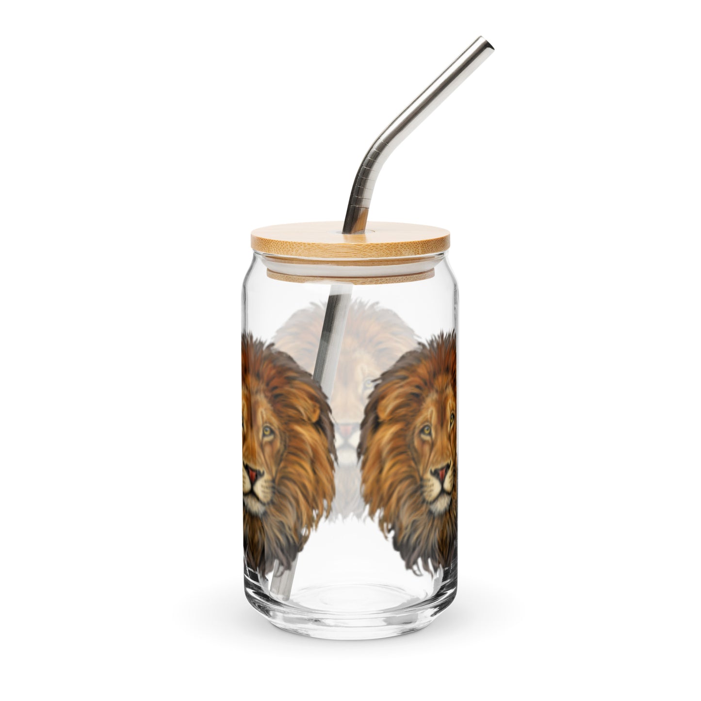 “STRONG LION”Can-Shaped Glass