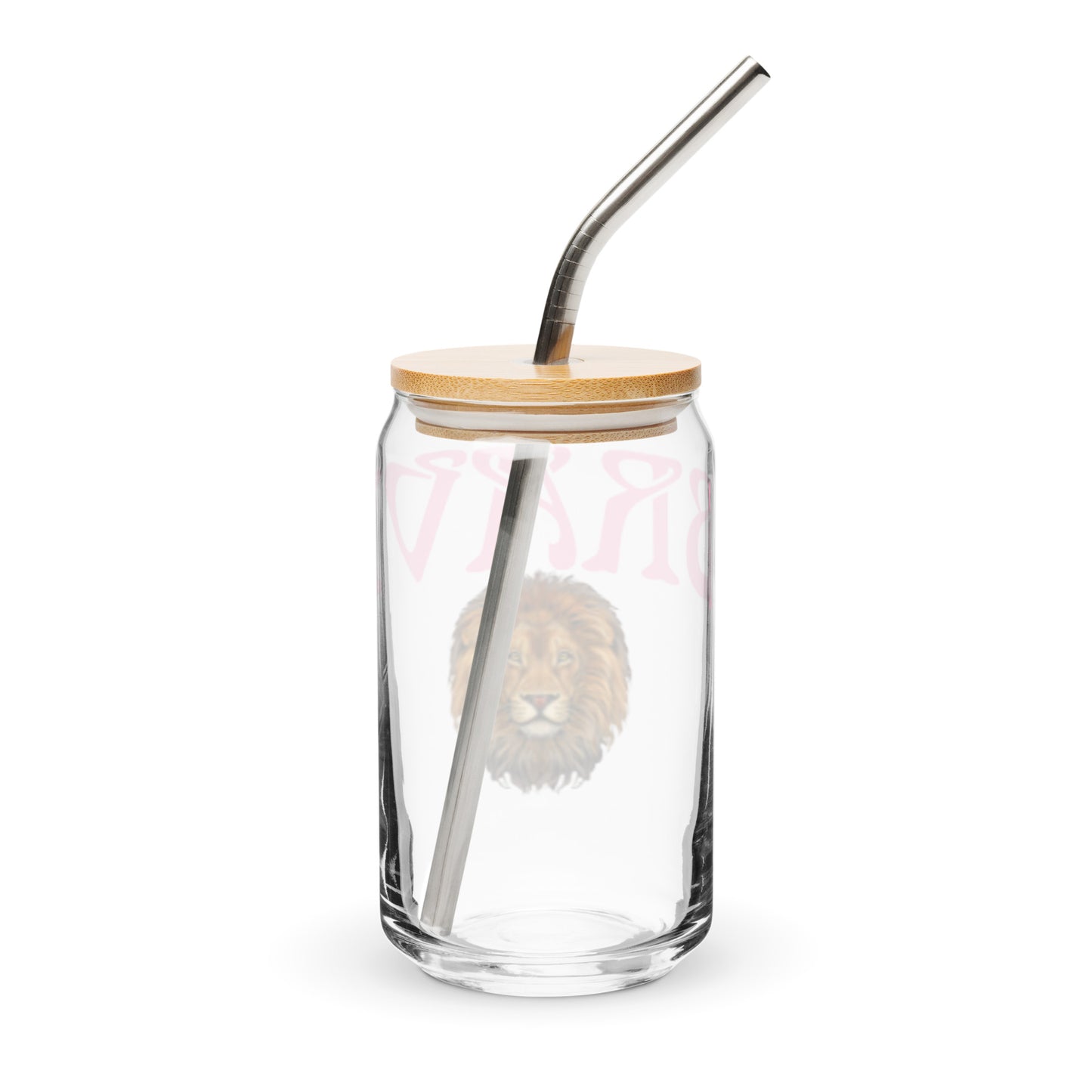 “BRAVE”Can-Shaped Glass W/Cotton Candy Font