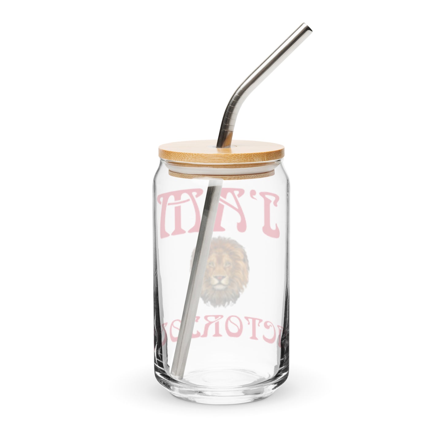 “I’AM VICTORIOUS!”Can-Shaped Glass W/Red Font