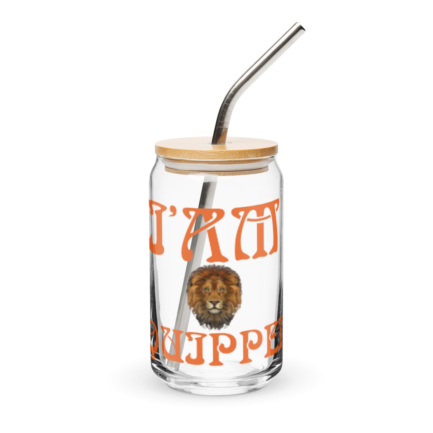 “I’AM EQUIPPED!”Can-Shaped Glass W/Orange Font