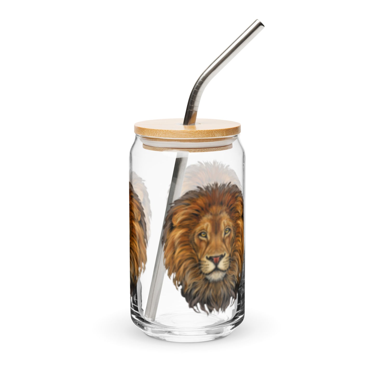 “STRONG LION”Can-Shaped Glass