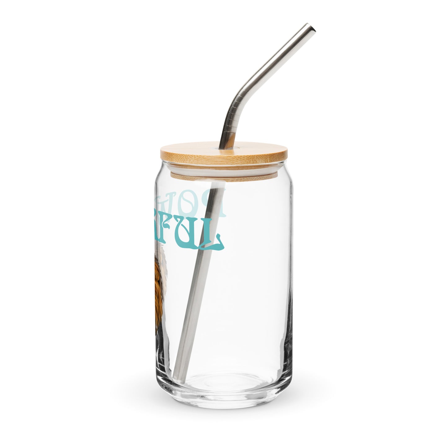 “POWERFUL”Can-Shaped Glass W/Viking Font