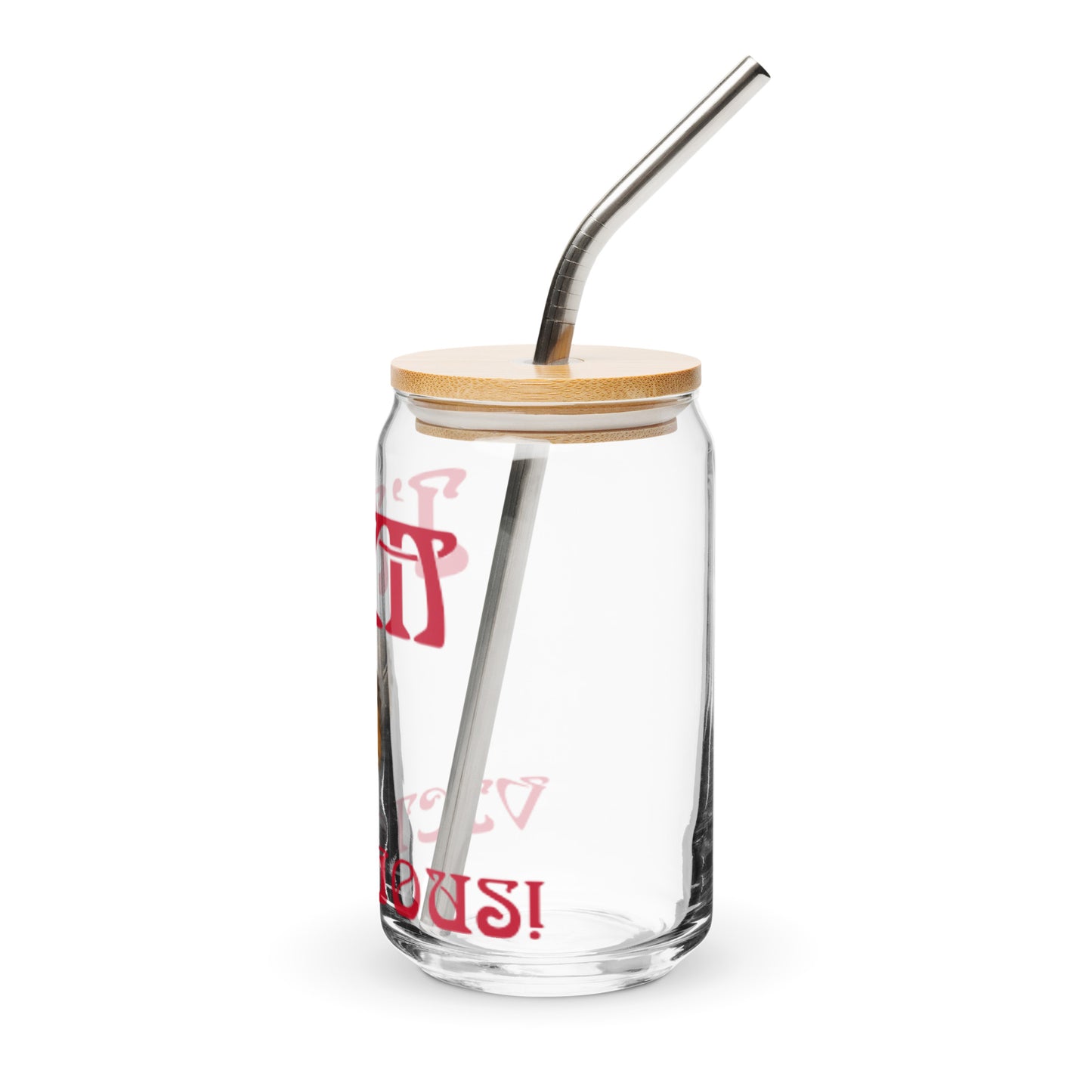“I’AM VICTORIOUS!”Can-Shaped Glass W/Red Font