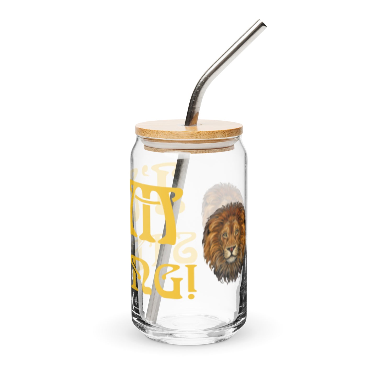 “I’AM STRONG!”Can-Shaped Glass W/Yellow Font