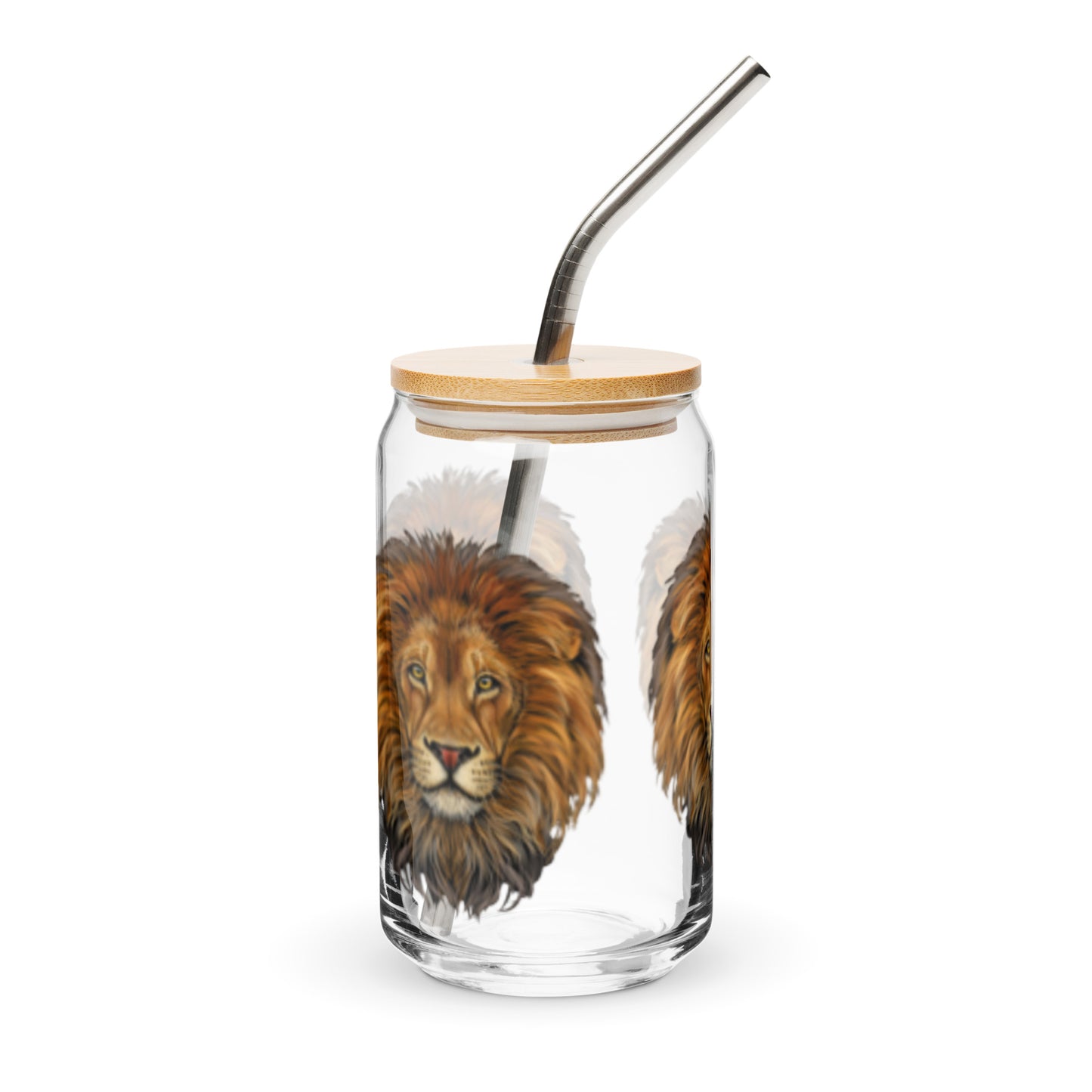 “STRONG LION”Can-Shaped Glass