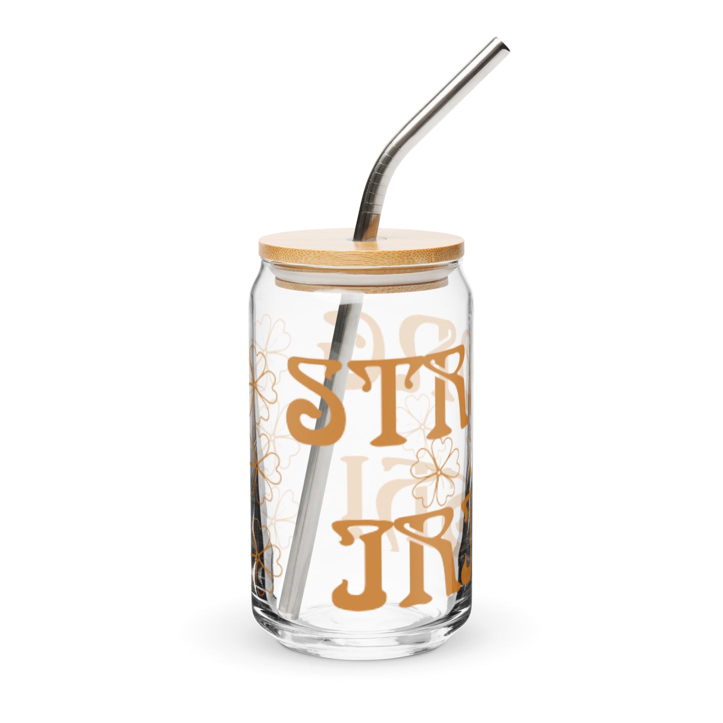 “STRONG & IRISH!”Can-Shaped Glass W/Fawn Font