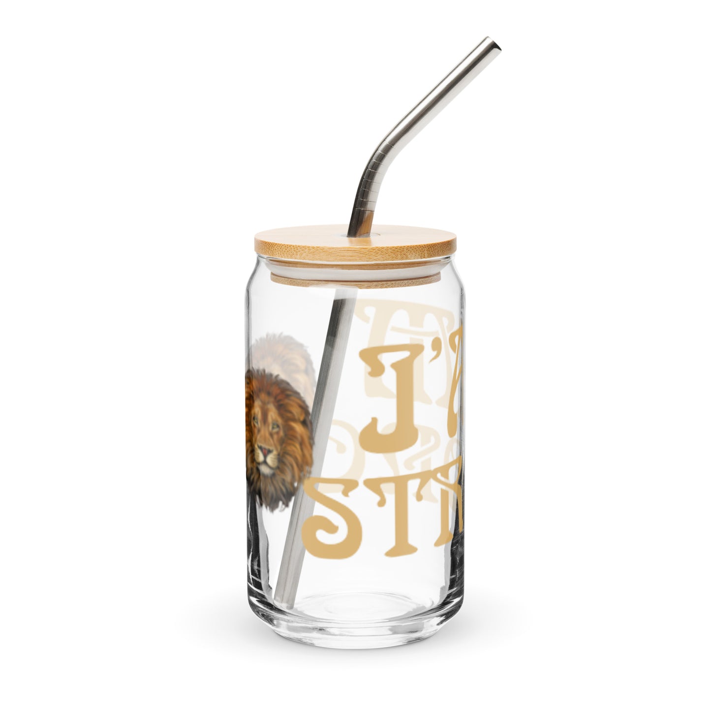 “I’AM STRONG”Can-Shaped Glass W/Fawn Font
