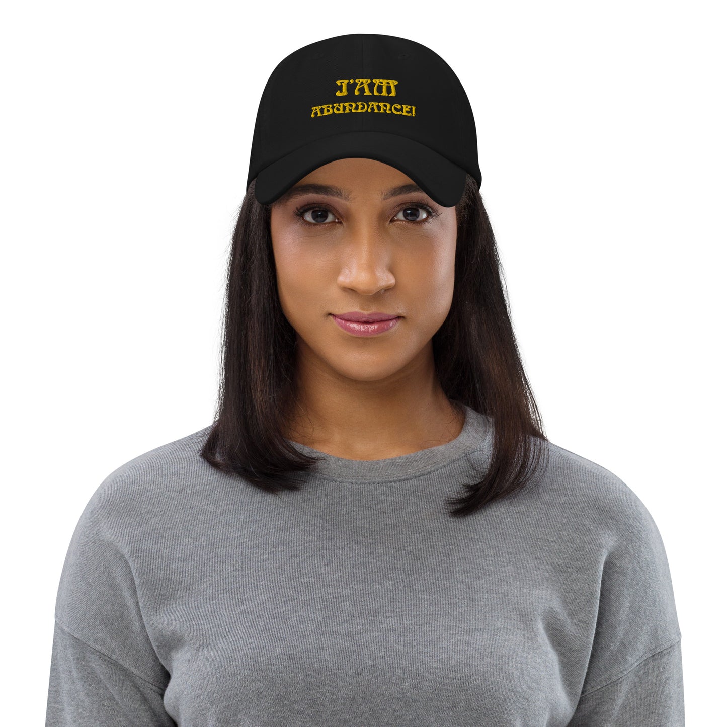 “I’AM ABUNDANCE!”Dad Hat W/Yellow Font