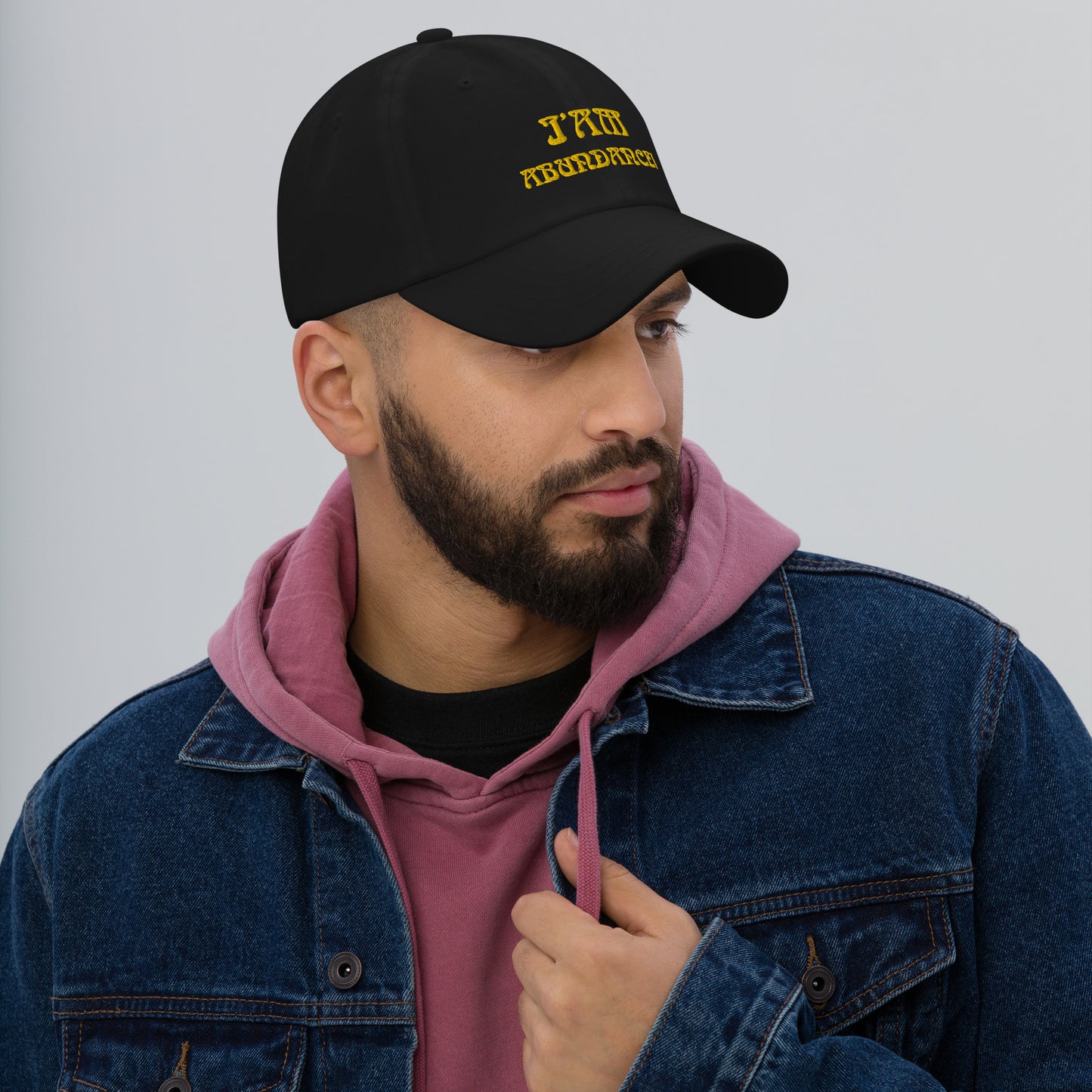 “I’AM ABUNDANCE!”Dad Hat W/Yellow Font