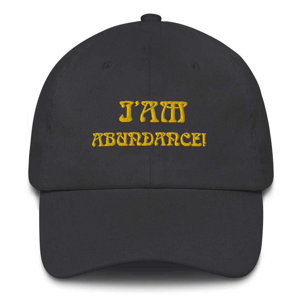 “I’AM ABUNDANCE!”Dad Hat W/Yellow Font