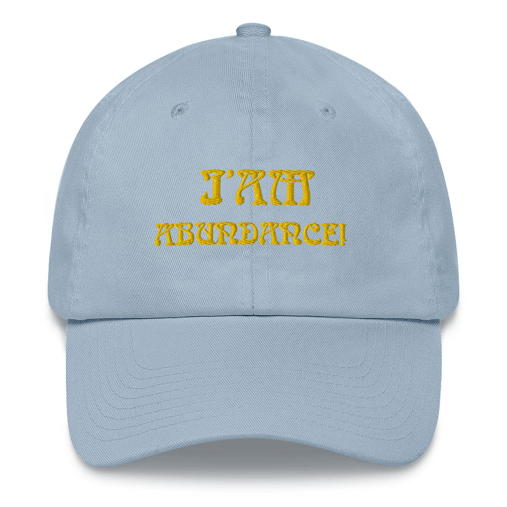 “I’AM ABUNDANCE!”Dad Hat W/Yellow Font