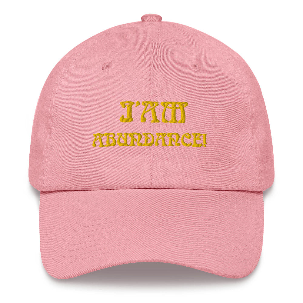 “I’AM ABUNDANCE!”Dad Hat W/Yellow Font