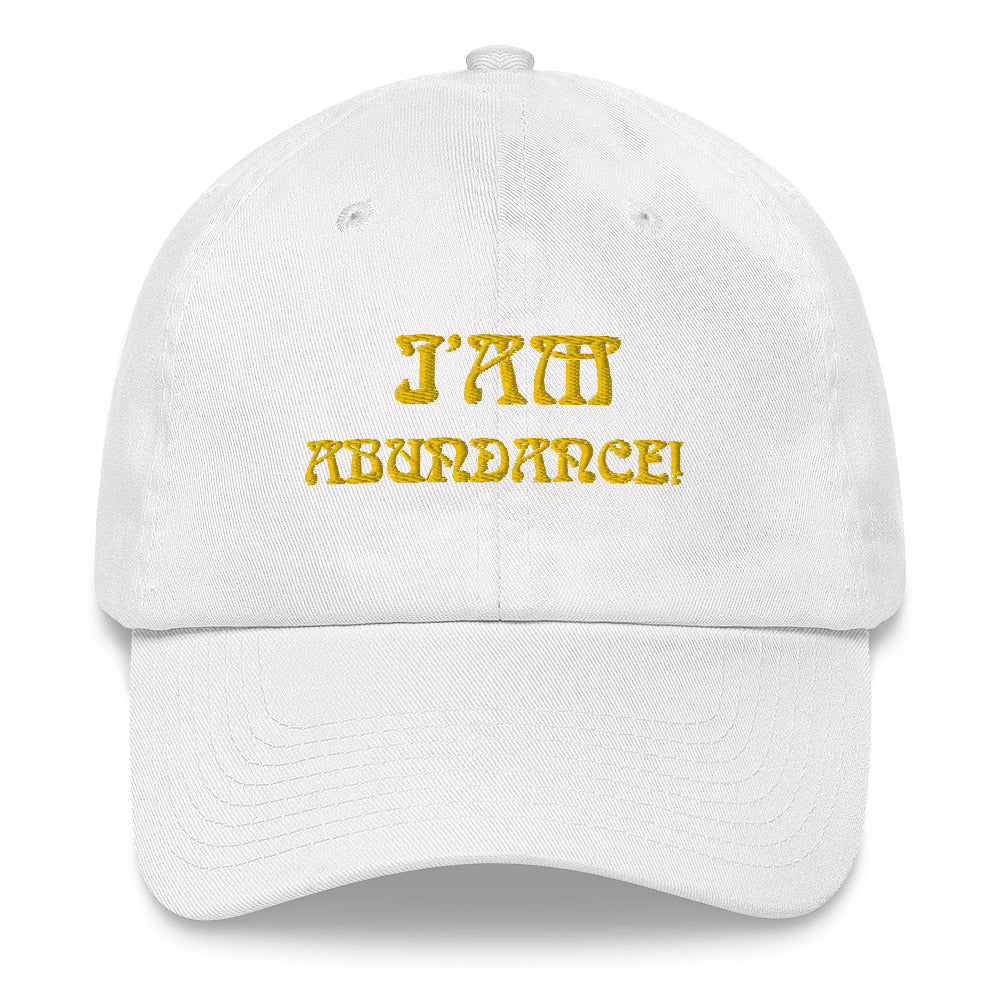 “I’AM ABUNDANCE!”Dad Hat W/Yellow Font