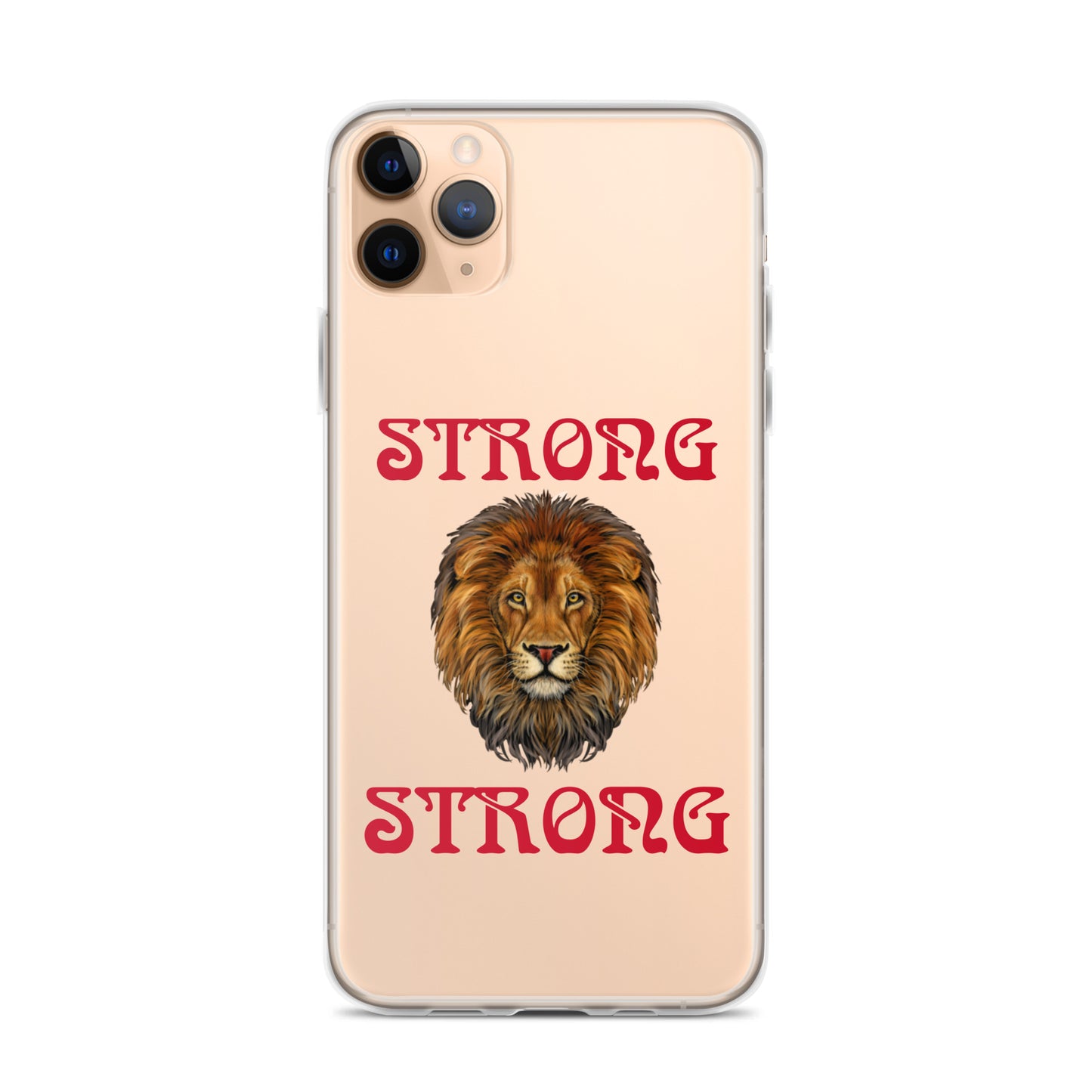 “STRONG”Clear Case for iPhone® W/Red Font