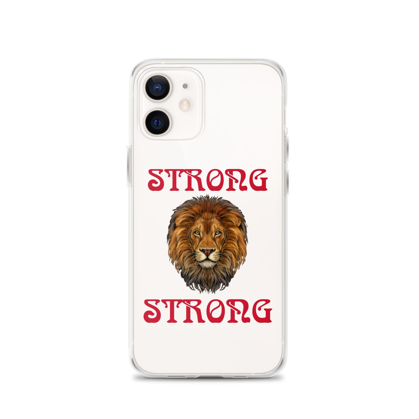 “STRONG”Clear Case for iPhone® W/Red Font