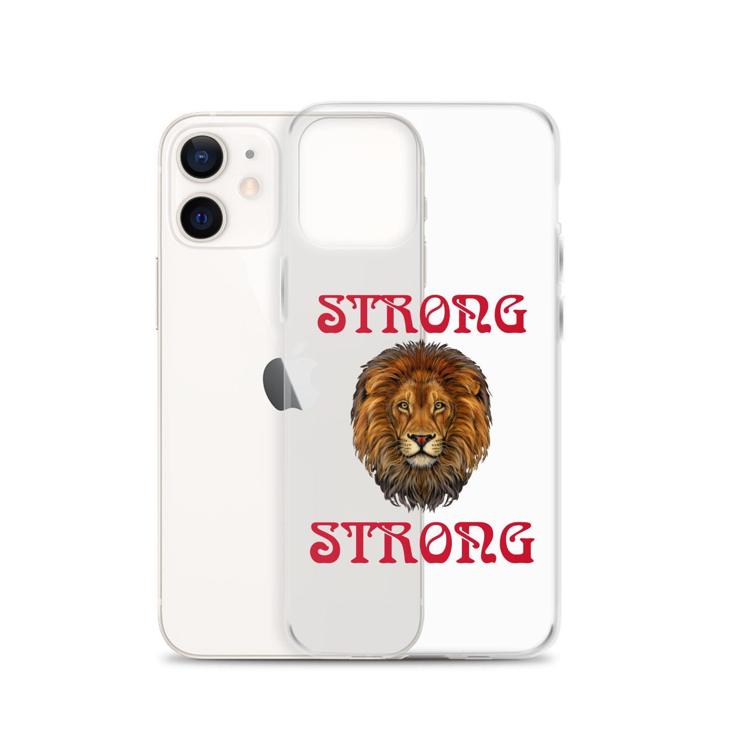 “STRONG”Clear Case for iPhone® W/Red Font