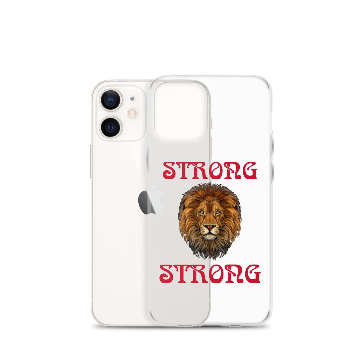 “STRONG”Clear Case for iPhone® W/Red Font