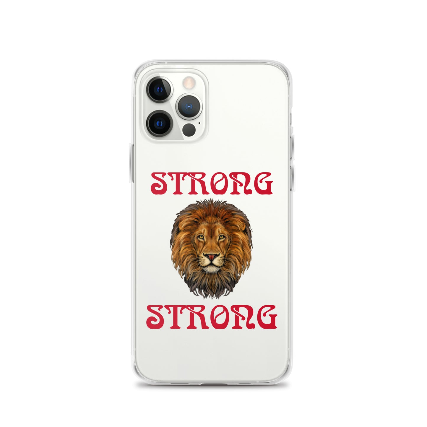 “STRONG”Clear Case for iPhone® W/Red Font