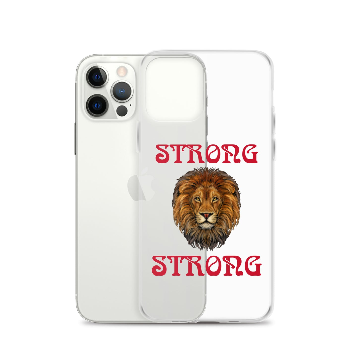 “STRONG”Clear Case for iPhone® W/Red Font