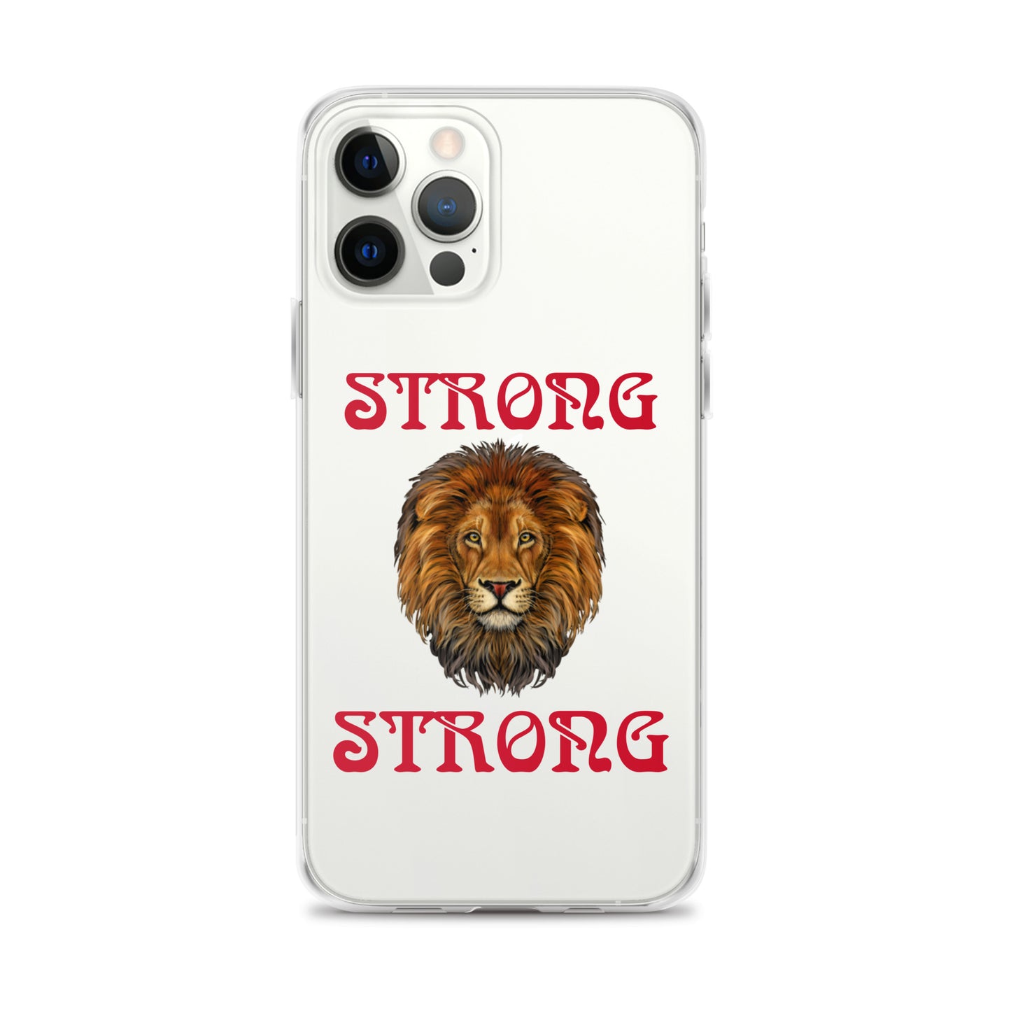“STRONG”Clear Case for iPhone® W/Red Font
