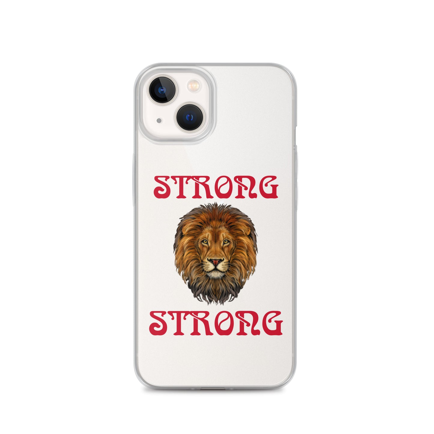 “STRONG”Clear Case for iPhone® W/Red Font