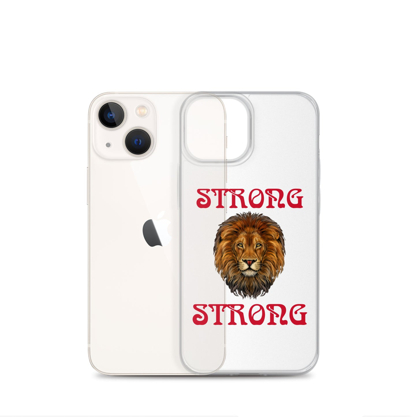 “STRONG”Clear Case for iPhone® W/Red Font