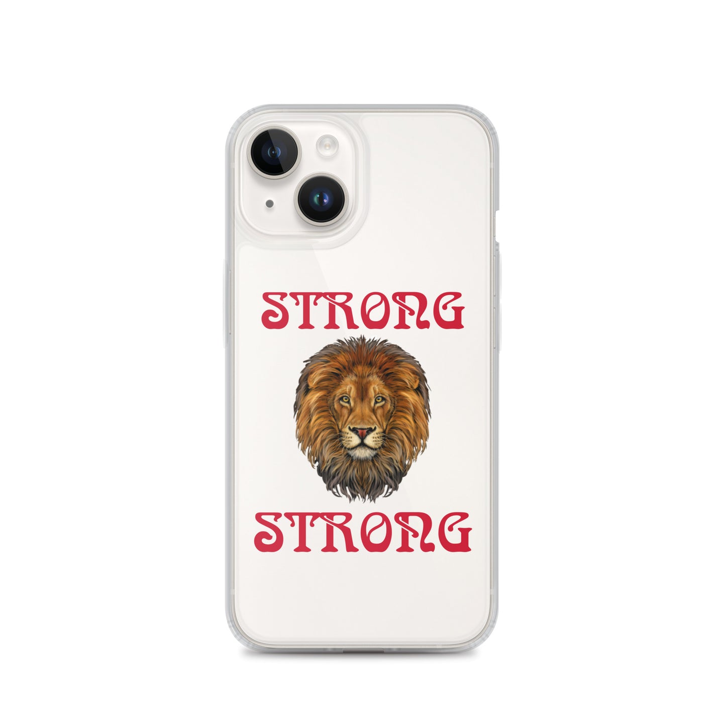 “STRONG”Clear Case for iPhone® W/Red Font