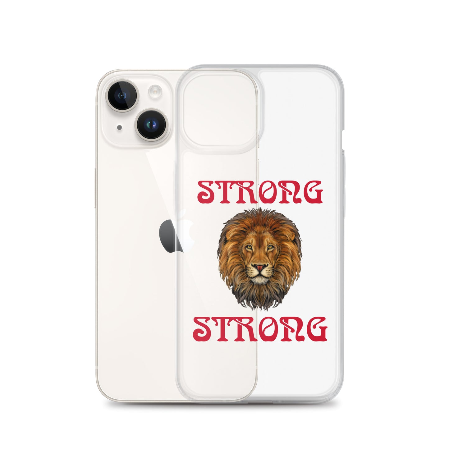 “STRONG”Clear Case for iPhone® W/Red Font