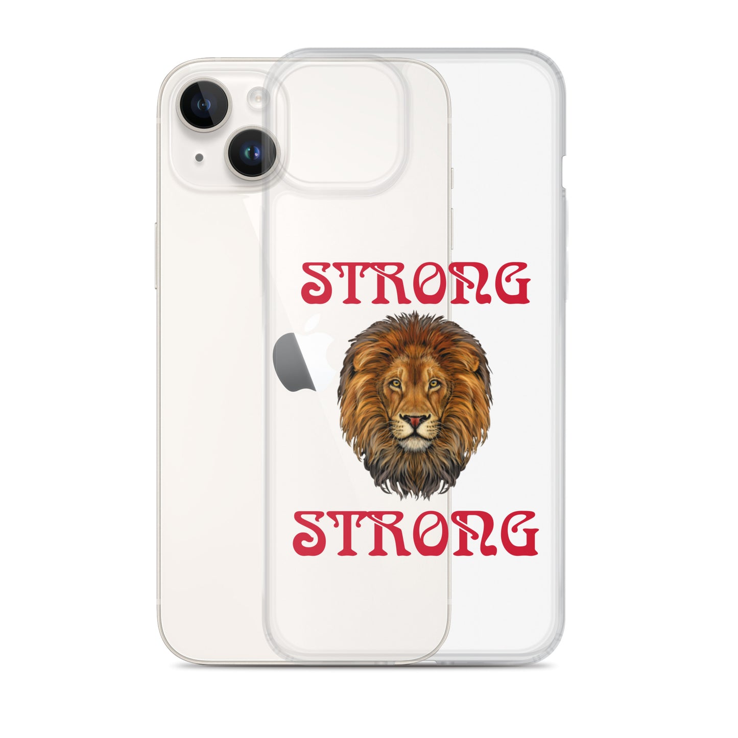 “STRONG”Clear Case for iPhone® W/Red Font