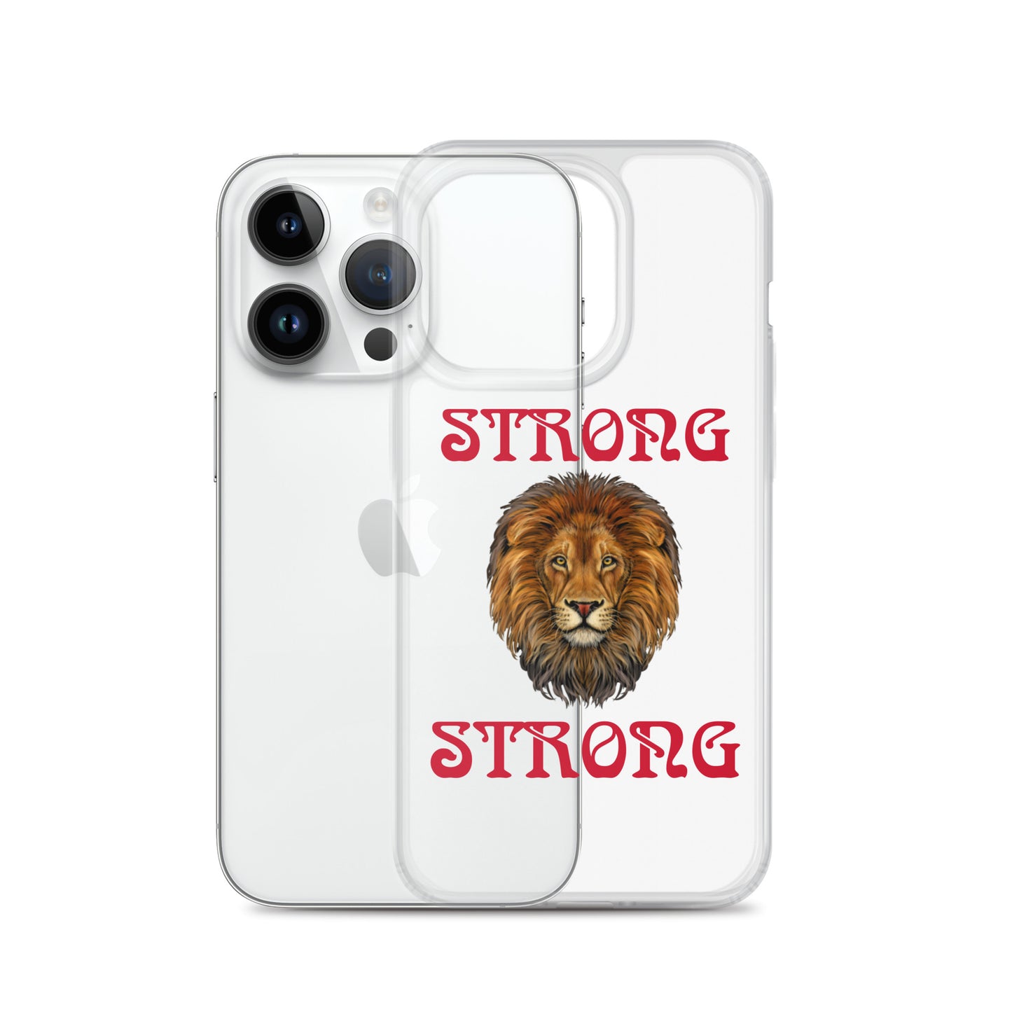 “STRONG”Clear Case for iPhone® W/Red Font