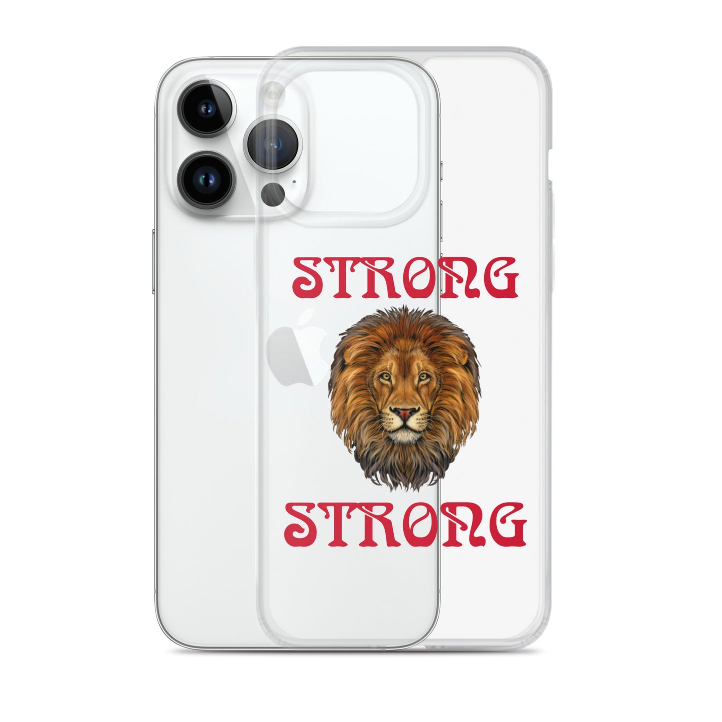 “STRONG”Clear Case for iPhone® W/Red Font