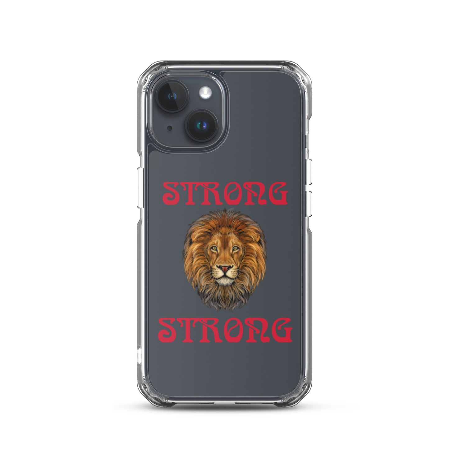 “STRONG”Clear Case for iPhone® W/Red Font