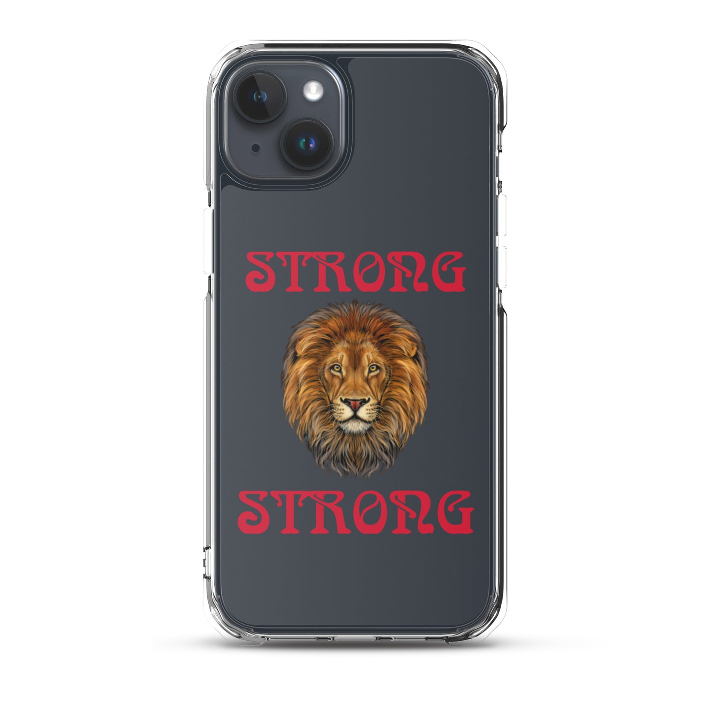 “STRONG”Clear Case for iPhone® W/Red Font