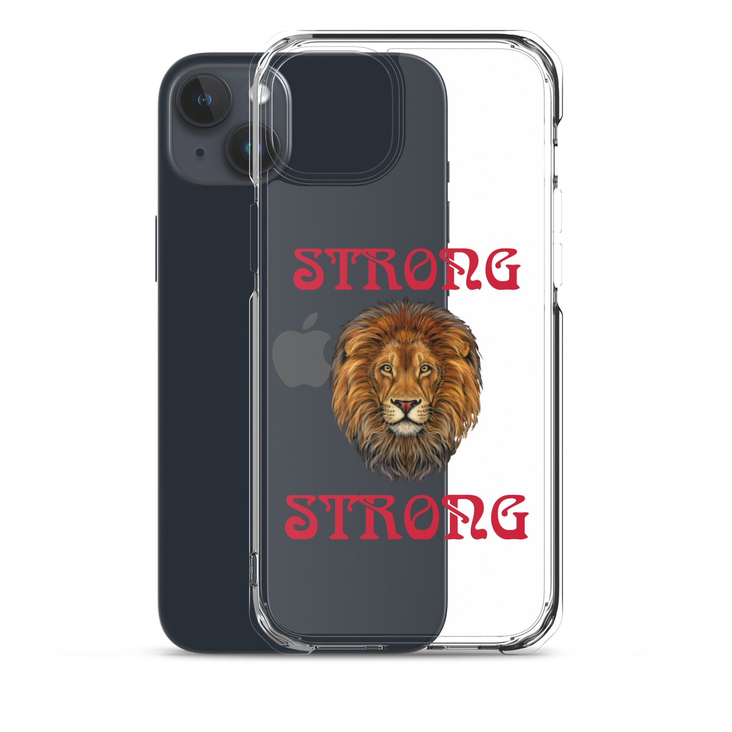 “STRONG”Clear Case for iPhone® W/Red Font