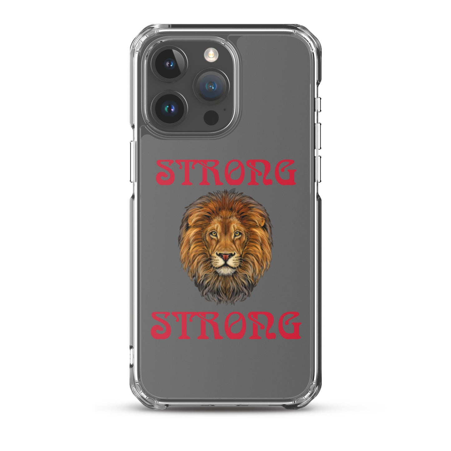 “STRONG”Clear Case for iPhone® W/Red Font